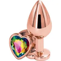 NSNovelties Rose Gold Rainbow Heart Medium