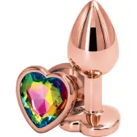 NSNovelties Rose Gold Rainbow Heart Small