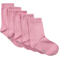 Minymo Ankle Sock -Solid (5-Pack) - Pink - 23-26
