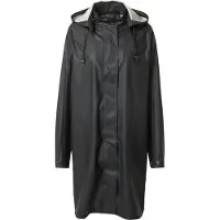 Ilse jacobsen Women's Raincoat Detachable Hood Black Sadetakit 34