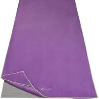 Gaiam Stay-Put Yoga Mat Towel - Purple - ONE SIZE