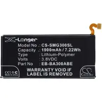 123accu Samsung Galaxy A3 Galaxy A3 Duos SM-A3000 akku 1900 mAh