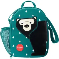 3 Sprouts Lunch Bag, Bear/Teal - Green - ONE SIZE