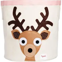 3 Sprouts Storage Container, Round - Beige - 44.5CM X 43CM