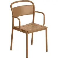 Muuto Linear Steel käsinojallinen tuoli, poltettu oranssi