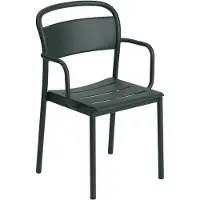 Muuto Linear Steel käsinojallinen tuoli, tummanvihreä