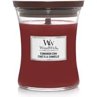 Woodwick Cinnamon Chai tuoksukynttilä sisältää puusydämen 275 g