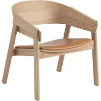 Muuto Cover nojatuoli, tammi - konjakki nahka