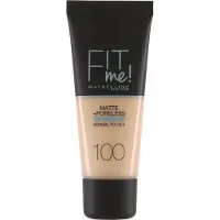 Maybelline Fit Me Matte + Poreless Foundation, 100 Warm Ivory