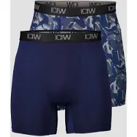 ICANIWILL Sport Boxer 2-Pack, Navy/Grey