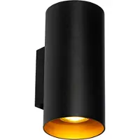 QAZQA Design-seinävalaisin musta kullalla - Sab