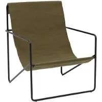 Ferm Living Desert lepotuoli, musta - oliivi