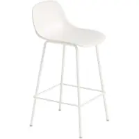 Muuto Fiber baarituoli, 65 cm, putkijalat, valkoinen