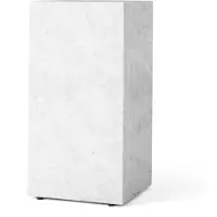 Audo Copenhagen Plinth pöytä, korkea, valkoinen Carrara marmori