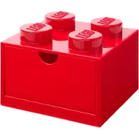 Room copenhagen Lego Desk Drawer 4 säilytyslaatikko, kirkkaanpunainen