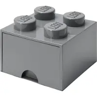 Room copenhagen Lego Brick Drawer 4 säilytyslaatikko, tummanharmaa