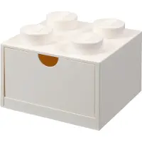 LEGO Desk Drawer 4 säilytyslaatikko, valkoinen