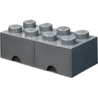 LEGO Brick Drawer 8 säilytyslaatikko, tummanharmaa