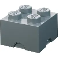 LEGO Storage Brick 4 säilytyslaatikko, tummanharmaa