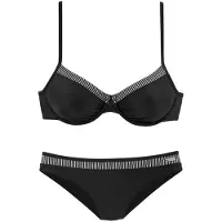 LASCANA Bikini musta / valkoinen