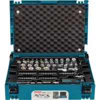 Makita E-08713, Yhdistelmäkiintoavain, 8,15 mm, Musta, Sininen, Sininen, 120 työkalua