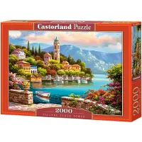 Castorland C-200696 Village Clock Tower Jigsaw Puzzle, Multicolour