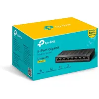 TP-LINK LS1008G, Hallitsematon, Gigabit Ethernet (10/100/1000), Seinäkiinnitteinen (LS1008G(UN))