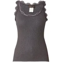 Rosemunde Rwbabette Silk Sl U-Neck Long Lace Top - Black - XL