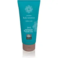 Hot - Shiatsu 2in1 Amber tuoksu - hieronta-liukuvoide - meripihka (200 ml)