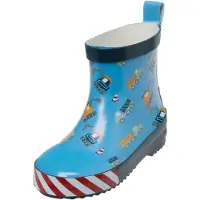 Playshoes Kumisaappaat 'Baustelle' laivastonsininen / vaaleansininen / punainen / valkoinen