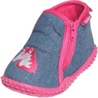 Playshoes Sisäkengät 'Einhorn' sininen denim / tumma pinkki