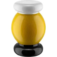 Alessi Sottsass maustemylly, pieni, keltainen - valkoinen - musta