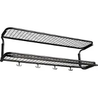 Essem Design Classic 650 -hattuhylly Musta/musta, 2 tasoa, 120 cm