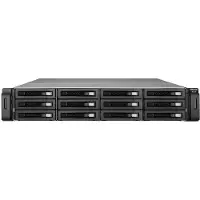 Qnap REXP-1210U-RP levyjärjestelmä Teline ( 2U ) Musta