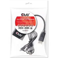Club 3D MST Hub DisplayPort 1.2 - HDMI Dual -hubi, Musta