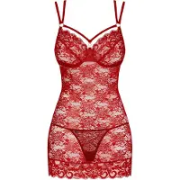 Obsessive 860 - punainen chemise & Stringit