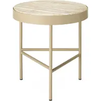 Ferm Living Travertine sivupöytä, keskikokoinen, cashmere