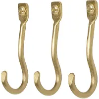 Ferm Living Curvature koukku, 3 kpl, messinki