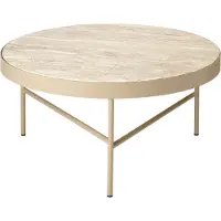 Ferm Living Travertine sivupöytä, iso, cashmere