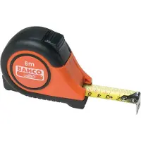 Bahco Mittanauha MTB, lyhyt, teräs, 8 m x 25 mm, mm/mm, luokka 2
