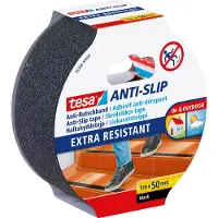 TESA 55588, Liukastumaton kylpymatto, Aikuiset, Musta, 50 mm (55588-00000-11)