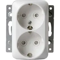 ABB Jussi IP20 2-os maadoitettu uppopistorasia