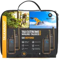 Motorola Talkabout T82 Extreme Quad Pack, Ammattikäytön radiopuhelin (PMR), 16 kanavaa, 10000 m, LED, Micro-USB, 57 mm