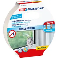 TESA asennusteippi Powerbond kaksipuoleinen 19 mm x 5 m läpinäkyvä