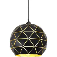 Aneta Lighting Lattice Kattovalaisin 30 Cm Pyöreä Musta/Kulta Sisäpuoli IP20