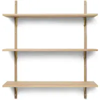 Ferm Living Sector hylly triple wide Tammi-messinki