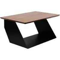 Maze Edgy Wood hylly, musta - pähkinä