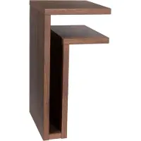 Maze F-shelf seinähylly, oikea, pähkinä