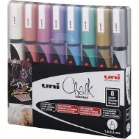 Uni Chalk 8 kpl PWE-5M metallic liitutaulutussi