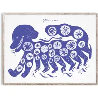 MADO Chinese Dog juliste, sininen
